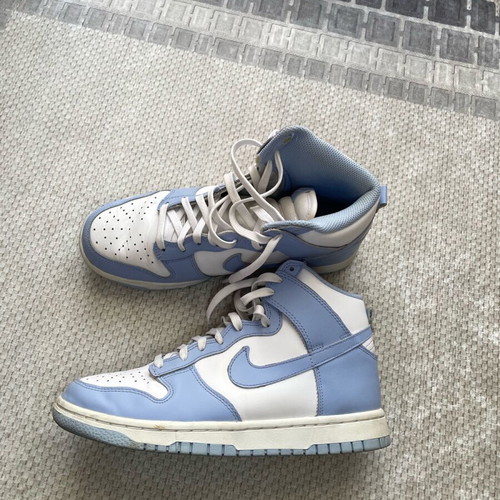 Nike Dunk High used blue athletic shoes size 38.5