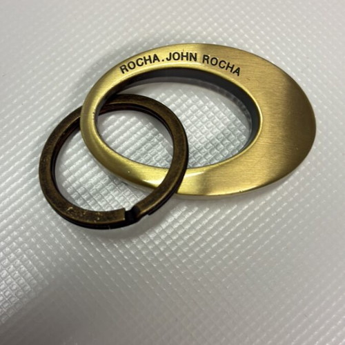 John Rocha brass keychain