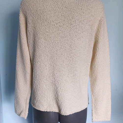 Coldwater Creek tunic sweater like new, cream color, soft boucle yarn