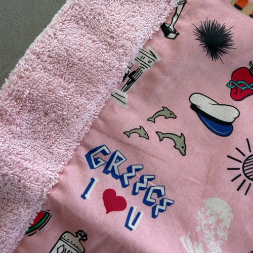 Sun of a Beach Greek Lover Hooded Baby Towel Swaddle Blanket brand new