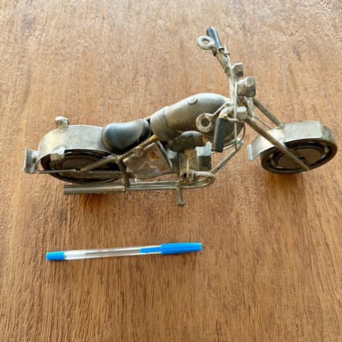 Decorative Harley-type motorcycle like new, metal construction