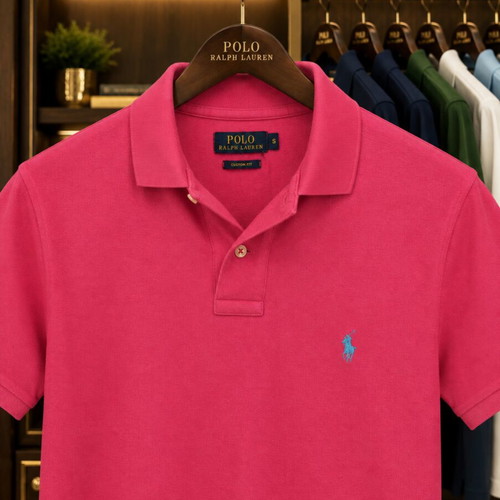 Polo Ralph Lauren shirt, pink, slim fit, unisex