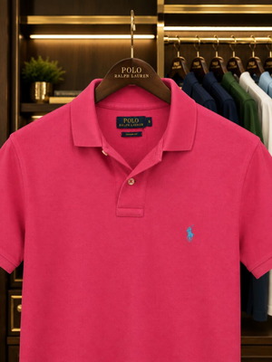 Polo Ralph Lauren shirt, pink, slim fit, unisex