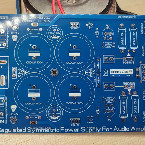 Regulated Symmetric Power Supply PCB for Audio Amplifiers New