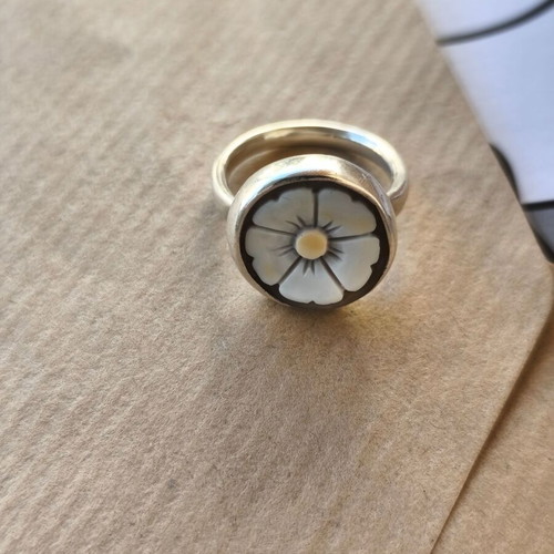 Handmade silver 925 cameo ring like new