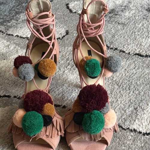 Zara sandals new size 39 beige multicolor 10 cm heel