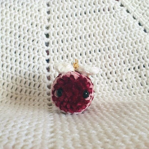 Love Bee Keychain New Handmade with Heart Wings