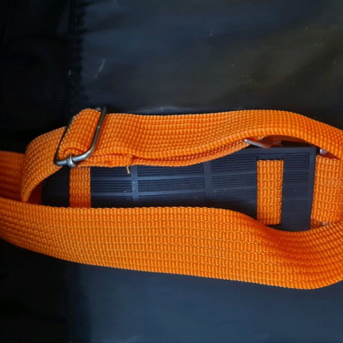 Travel toiletry bag orange new with mirror and strap