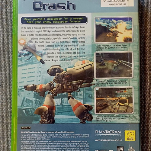 Phantom Crash Xbox game used, complete
