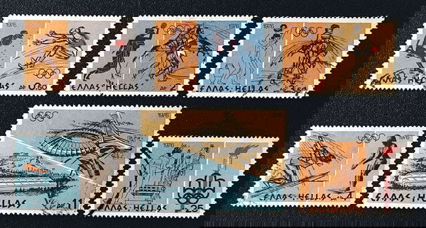 1976 ΕΚΔΟΣΗ ΓΙΑ ΤΟΥΣ ΟΛΥΜΠΙΑΚΟΥΣ ΑΓΩΝΕΣ ΤΟΥ ΜΟΝΤΡΕΑΛ (ΚΑΝΑΔΑ) - ΣΕΙΡΑ ΣΦΡΑΓΙΣΜΕΝΩΝ ΓΡΑΜΜΑΤΟΣΗΜΩΝ