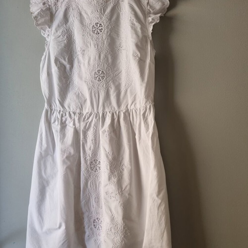Mango dress with embroidery like new, white, size XS