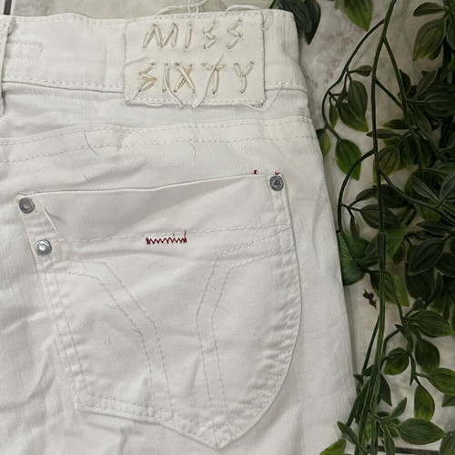 Miss Sixty Binky Low-Rise White Jeans Y2K like new, size S