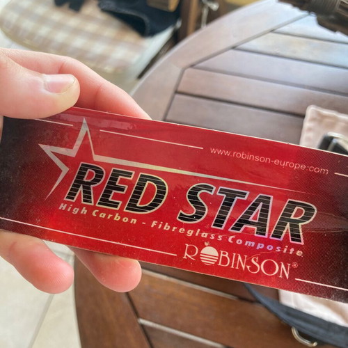 Robinson three-piece fishing rod new, model red star high carbon fibreglass composite