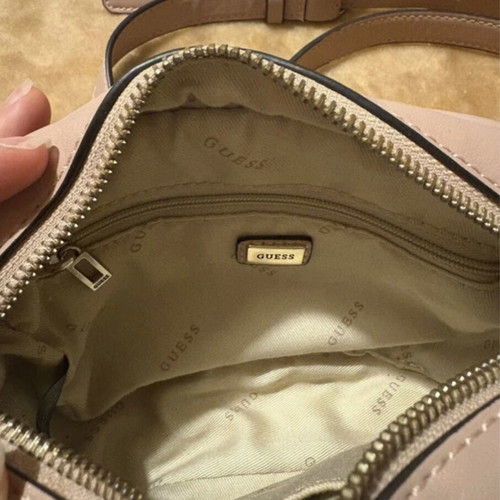 Guess quilted crossbody bag like new, beige and pink