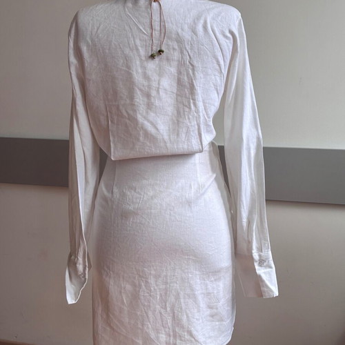 Most Wanted Amsterdam white linen dress, size M