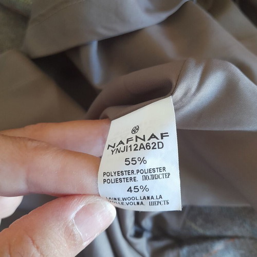 Naf Naf skirt like new, knee-length, gray multicolor, size L