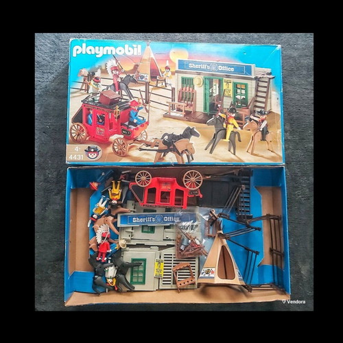 Playmobil 4431 Western used, sheriff's office and Indians set