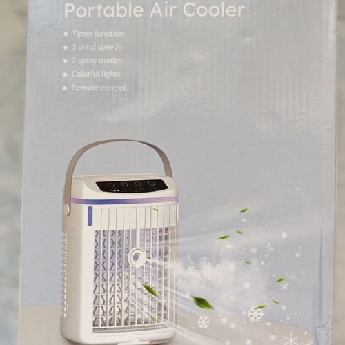 Portable 4-in-1 Air Conditioner with Water Fan, 3 Speeds and Night Light New