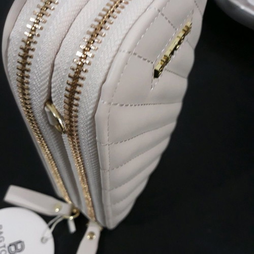 Bag to Bag Γυναικείο λευκό τσαντάκι καινούργιο με αλυσίδα και φερμουάρ
