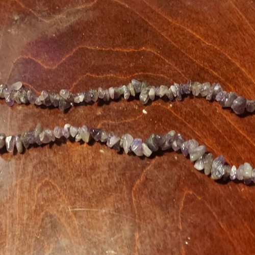 Amethyst necklace new, handmade with purple stones