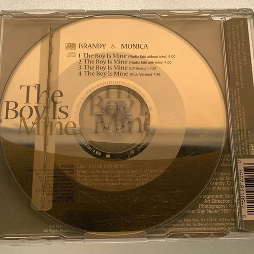 Brandy & Monica The Boy Is Mine 4-trk CD single used
