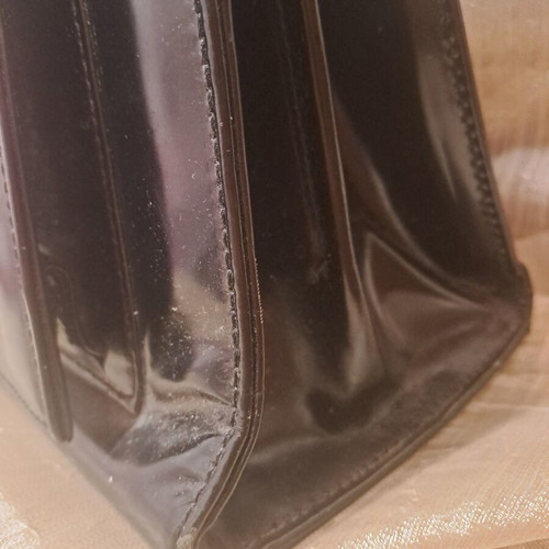 Vintage Aslanis Black Leather Briefcase Marcoderm used