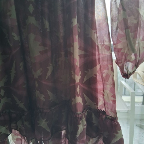 Regalinas transparent dress with long sleeves, like new, brown