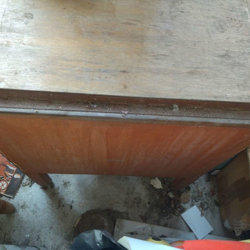 Old wooden Kronos refrigerator with minor damages