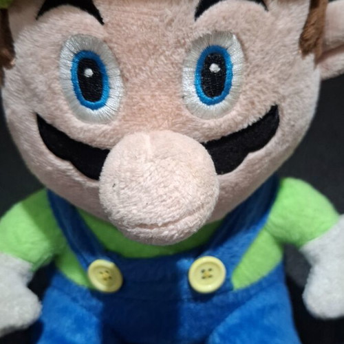 Super Mario Luigi plush toy 33cm used, Nintendo Simba