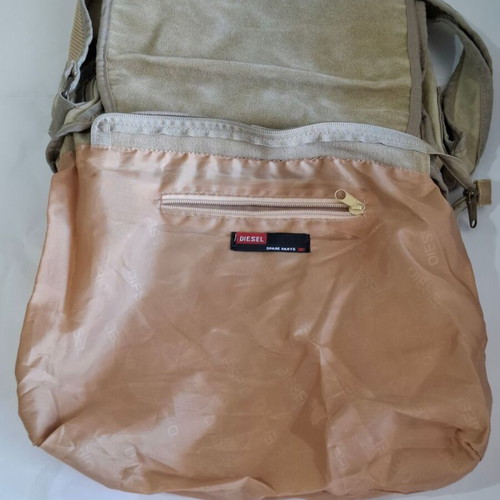 Diesel Messenger Bag khaki unisex used, Y2K 2000s
