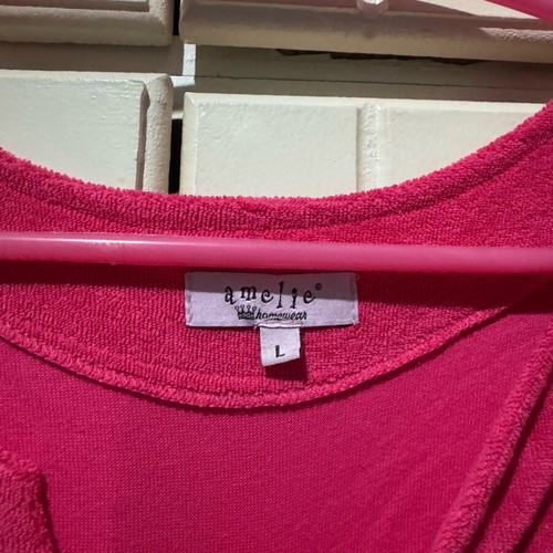 Amelie women's terry beach dress like new, fuchsia, size L