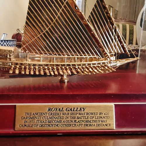 Royal Galley Battle Of Lepanto brass model in excellent condition