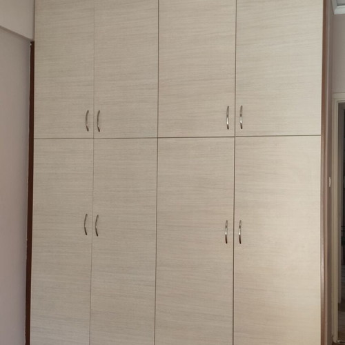 Wardrobe doors like new, set of 8 pieces with dark brown side panel