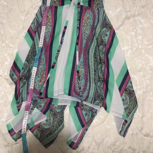 Miss Grant children's summer dress, colorful paisley and stripes, ages 10-12