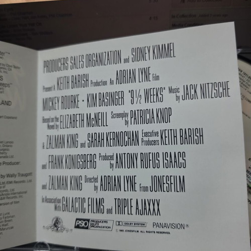 9½ Weeks Soundtrack CD like new, romantic blues music