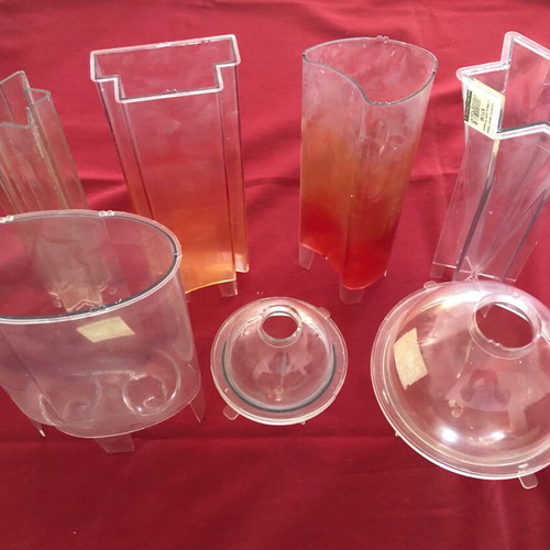 Candle molds used, plastic and metal set of 15 pieces