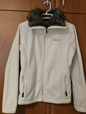 Fleece Admiral με γούνινο γιακά καινούριο, άσπρο, μέγεθος M
