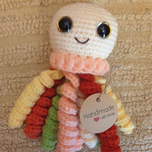 Amigurumi Octopus Doll new, colorful handmade crochet toy