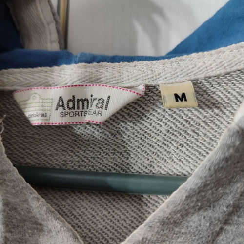 Admiral hoodie sweatshirt medium like new, grey and blue