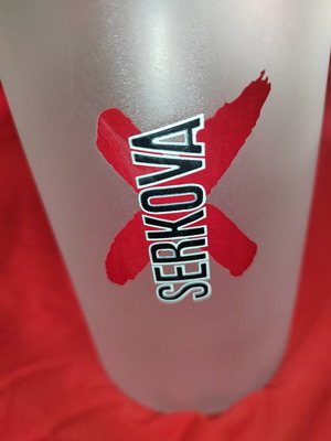Serkova Vintage Collectible Pitcher 1990s Made in Italy Frosted Glass