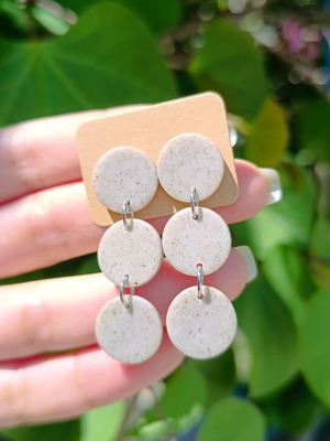 Handmade earrings new from polymer clay and steel