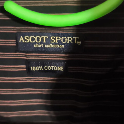 Ascot Sport striped shirt XL like new, black and brown
