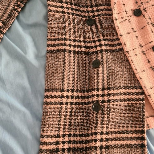 Dk jacket used, pink, size S, long and dress jacket