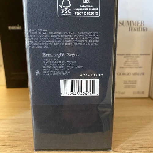 Ermenegildo Zegna XXX Charcoal Eau de Parfum 100ml new, sealed