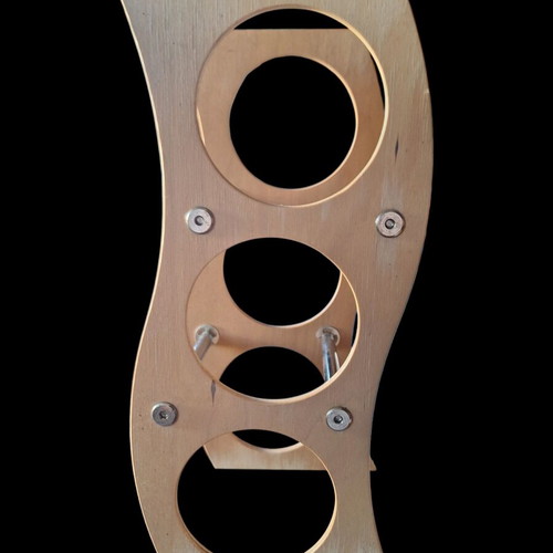 Tabletop bottle holder like new made of marine plywood