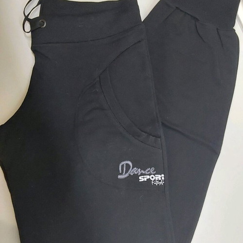 Dance tracksuit new, black, low-rise, size L