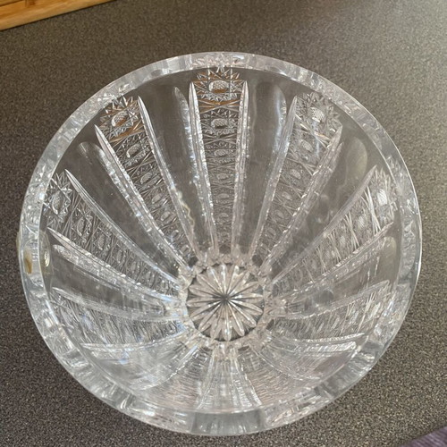 Heavy crystal vase, authentic vintage from former Yugoslavia