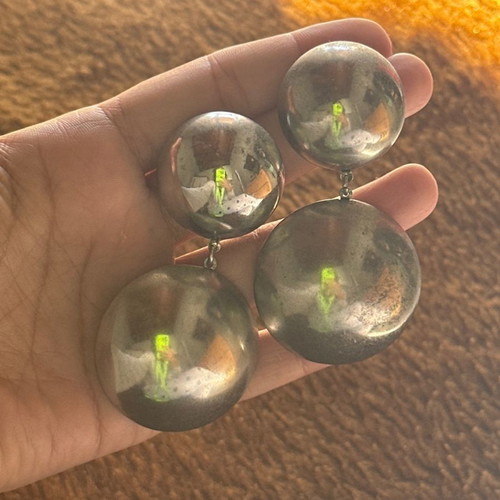 Silver dangle earrings