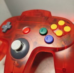 Controller for Nintendo 64 new, transparent red