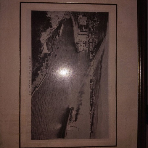 Paintings with Loutraki Corinth theme like new, wooden frame, set of four